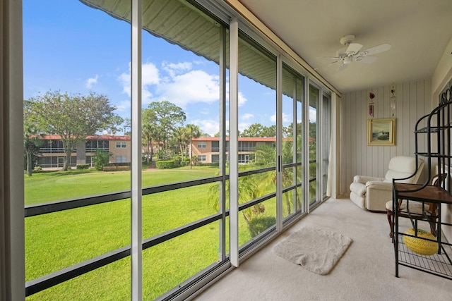 1953 SW Palm City Rd Unit 27-I, Stuart, FL 34994 - sunroom / solarium featuring a ceiling fan
