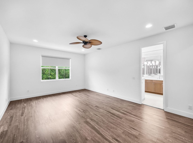 4829 Pointe Midtown Rd Unit 4829, Palm Beach Gardens, FL 33418 - unfurnished room featuring wood finished floors, a ceiling fan, baseboards, and recessed lighting