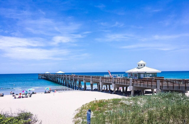 4829 Pointe Midtown Rd Unit 4829, Palm Beach Gardens, FL 33418 - view of community with a pier and view of water and beach
