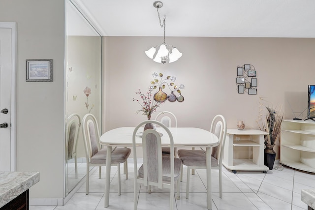 15610 NE 6th Ave NE Unit 10C, Miami, FL 33162 - dining room featuring a chandelier and baseboards
