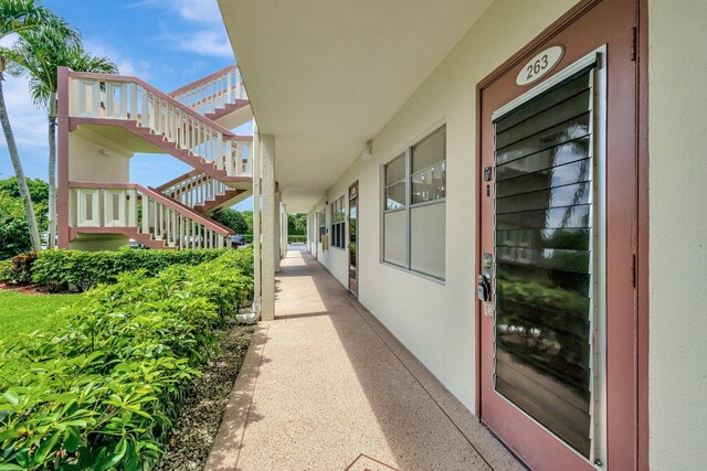 263 Preston Unit G, Boca Raton, FL 33434 - view of patio with stairway