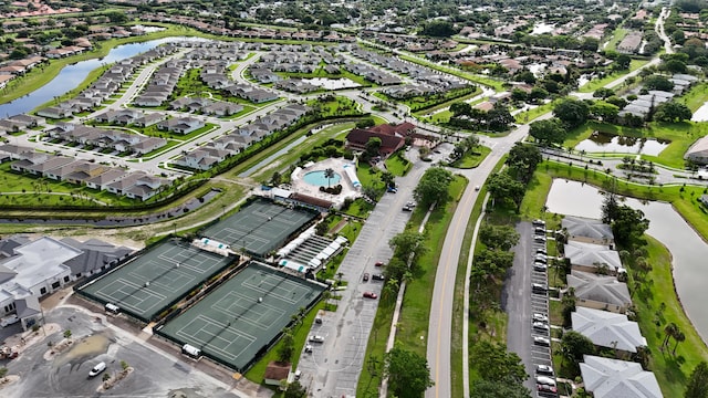 13623 Via Aurora Unit C, Delray Beach, FL 33484 - aerial perspective of suburban area featuring a large body of water