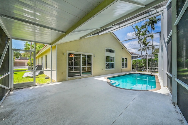 5365 NW 49th St, Coconut Creek, FL 33073 - outdoor pool with a patio and glass enclosure