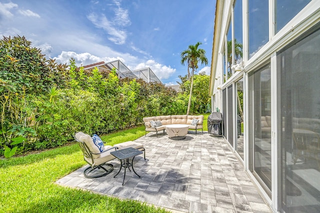 6078 Slice Ct, Boynton Beach, FL 33437 - view of patio / terrace featuring an outdoor hangout area
