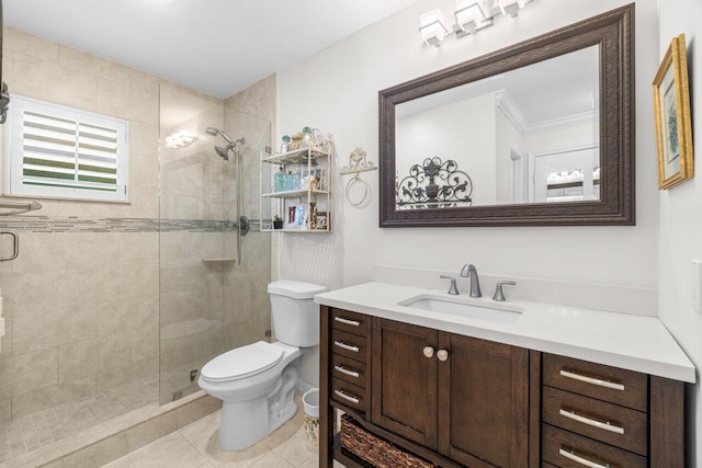 4680 Rosewood Tree Ct Unit A, Boynton Beach, FL 33436 - full bathroom with toilet, vanity, tiled shower, and tile patterned floors