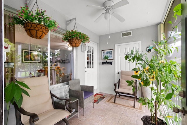 437 Pine Glen Ln Unit B-2, Greenacres, FL 33463 - sunroom / solarium with a ceiling fan