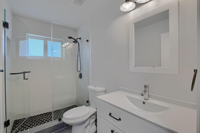 126 NW 3rd Ct, Boca Raton, FL 33432 - full bathroom with vanity, toilet, and a shower stall