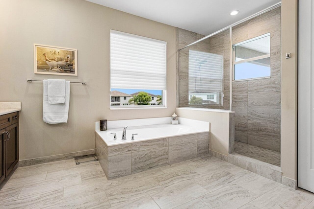 9657 Sterling Shores St, Delray Beach, FL 33446 - full bath with a bath, vanity, and walk in shower