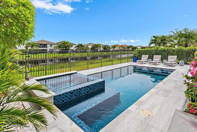 9657 Sterling Shores St, Delray Beach, FL 33446 - view of pool featuring a fenced backyard and a water view
