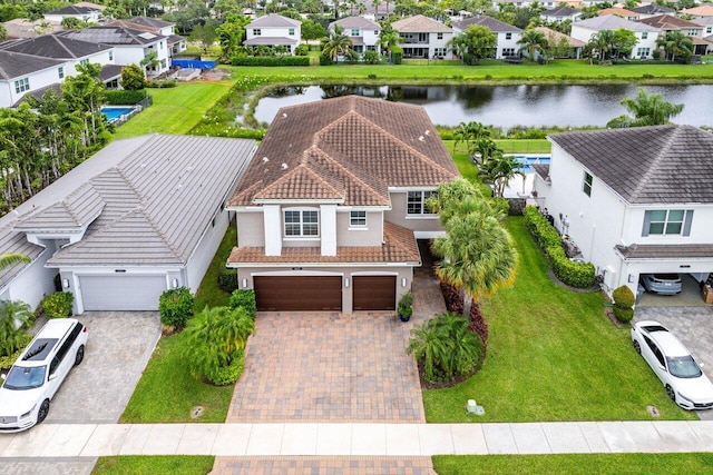 9657 Sterling Shores St, Delray Beach, FL 33446 - aerial perspective of suburban area featuring a nearby body of water