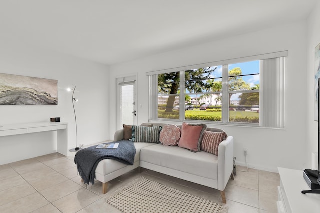 175 Fanshaw E Unit 175, Boca Raton, FL 33434 - living room featuring light tile patterned flooring