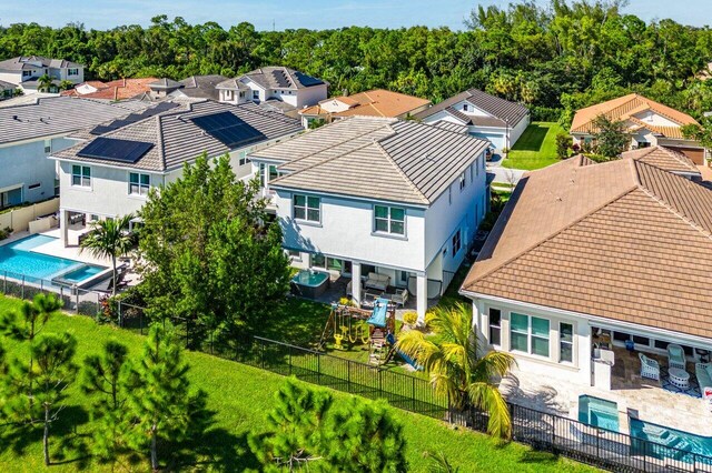 9258 Greenspire Ln, Lake Worth, FL 33467 - aerial view of residential area featuring a pool