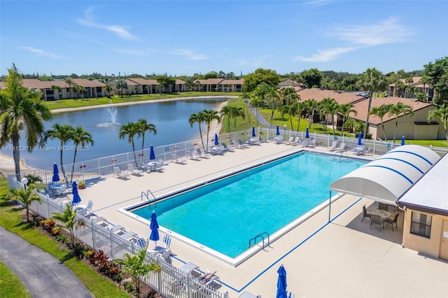 806 Sky Pine Way Unit G3, Greenacres, FL 33415 - community pool featuring a patio, a water view, and a residential view
