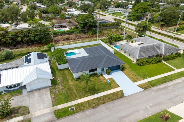 1182 SW 7th St, Boca Raton, FL 33486 - aerial view of residential area featuring a pool area