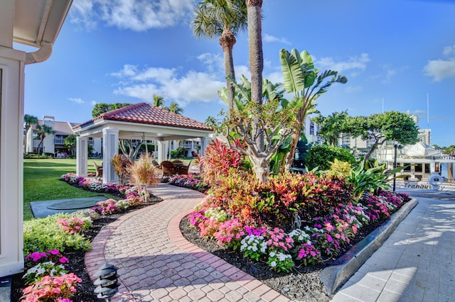 2701 N Ocean Blvd Unit E205, Boca Raton, FL 33431 - view of yard featuring a gazebo