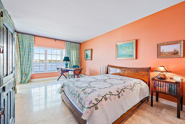 2160 Ibis Isle Rd Unit 9, Palm Beach, FL 33480 - bedroom with a water view and baseboards
