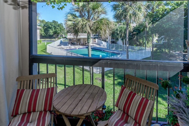 2755 W Atlantic Ave Unit 2208, Delray Beach, FL 33445 - balcony featuring view of pool