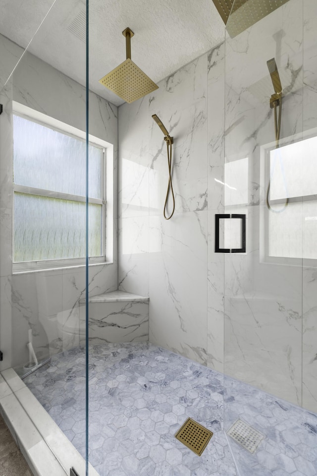 4312 SW Elaine Ct, Port Saint Lucie, FL 34953 - bathroom featuring a marble finish shower