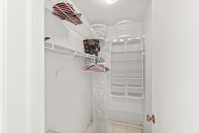 4858 Equestrian Rd Unit B, Boynton Beach, FL 33436 - walk in closet featuring tile patterned floors