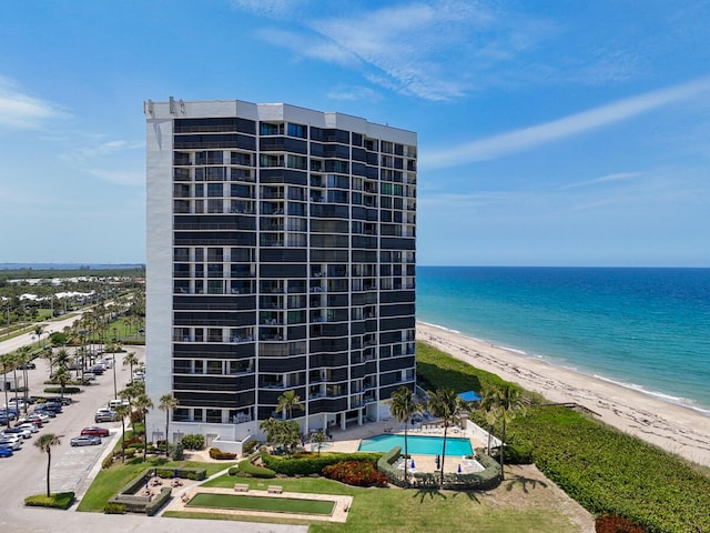 9650 S Ocean Dr Unit 1604, Jensen Beach, FL 34957 - view of apartment building / complex with view of water and beach