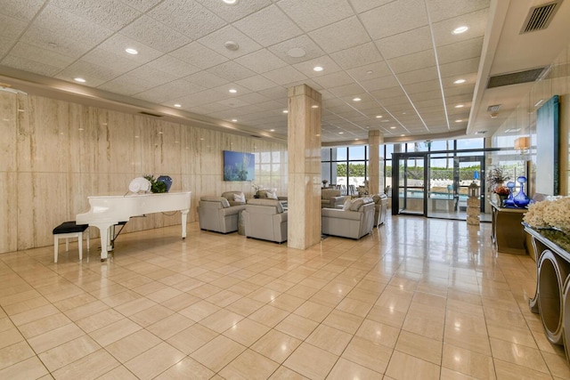 9650 S Ocean Dr Unit 1604, Jensen Beach, FL 34957 - lobby with floor to ceiling windows and recessed lighting
