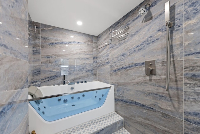 12 Royal Palm Way Unit 605, Boca Raton, FL 33432 - full bathroom with tile walls and a whirlpool tub