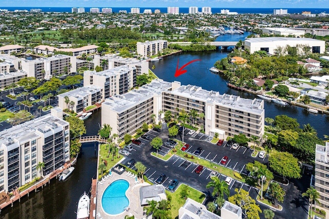 12 Royal Palm Way Unit 605, Boca Raton, FL 33432 - view of urban area featuring a large body of water and apartment complex / building