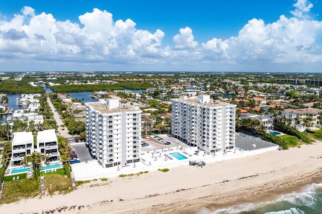 4511 S Ocean Blvd Unit 106, Highland Beach, FL 33487 - aerial view of a nearby body of water, apartment complex, and a pool area