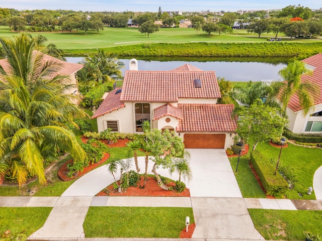 5898 Vista Linda Ln, Boca Raton, FL 33433 - view from above of property featuring a golf course and a large body of water