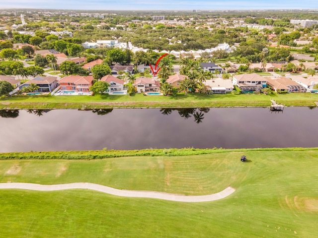 5898 Vista Linda Ln, Boca Raton, FL 33433 - aerial perspective of suburban area with a large body of water and a golf club