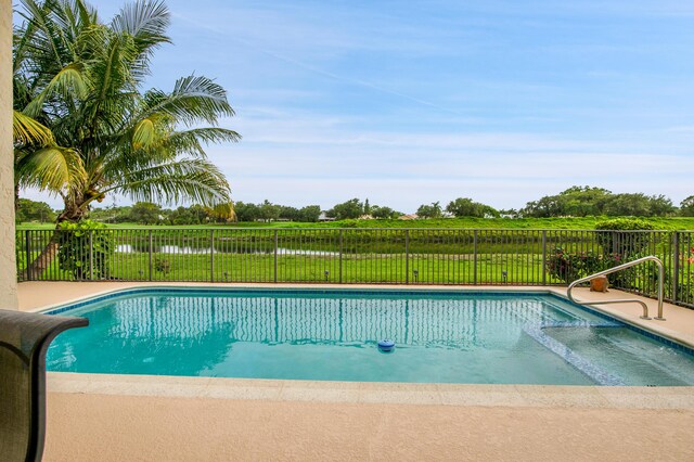 5898 Vista Linda Ln, Boca Raton, FL 33433 - view of swimming pool with a water view