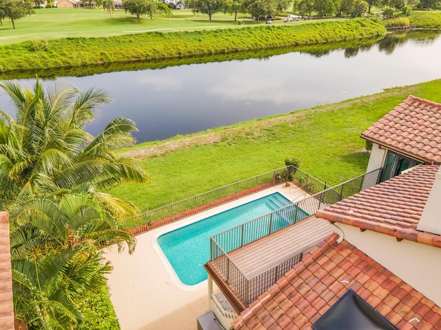 5898 Vista Linda Ln, Boca Raton, FL 33433 - view of pool featuring a water view