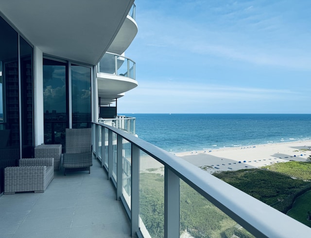 3100 N Ocean Dr Unit H-1708, Singer Island, FL 33404 - balcony featuring view of water and beach