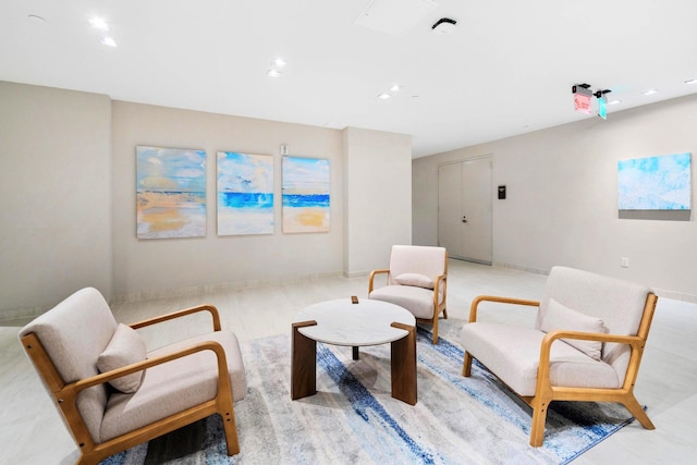 3100 N Ocean Dr Unit H-1708, Singer Island, FL 33404 - sitting room featuring recessed lighting