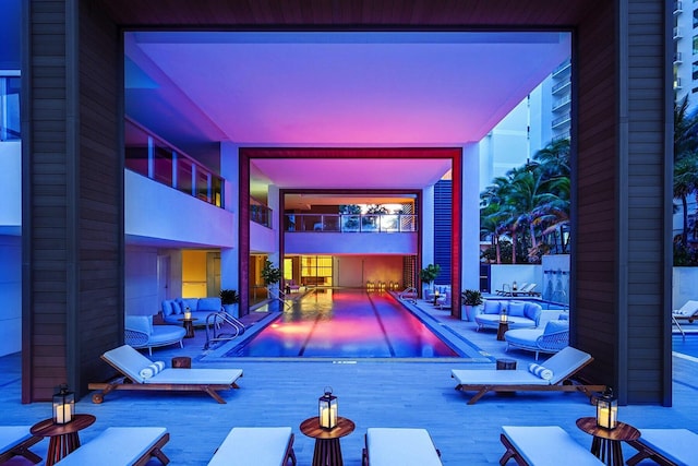 3100 N Ocean Dr Unit H-1708, Singer Island, FL 33404 - view of patio / terrace with outdoor lounge area and a deck