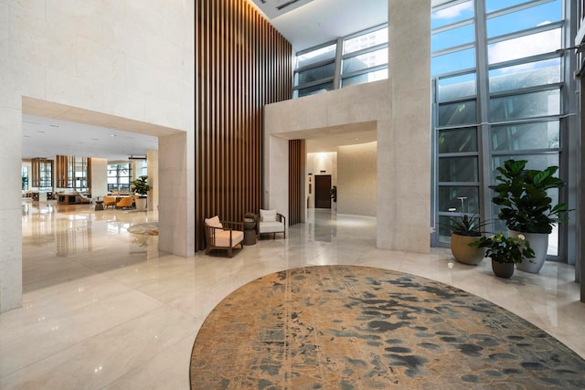 3100 N Ocean Dr Unit H-1708, Singer Island, FL 33404 - community lobby with a towering ceiling