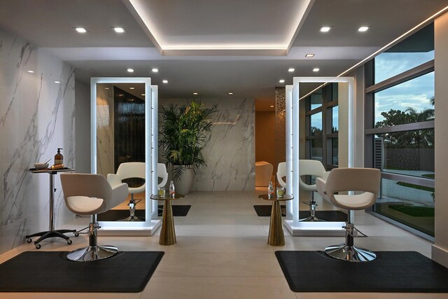 3100 N Ocean Dr Unit H-1708, Singer Island, FL 33404 - building lobby featuring recessed lighting and expansive windows