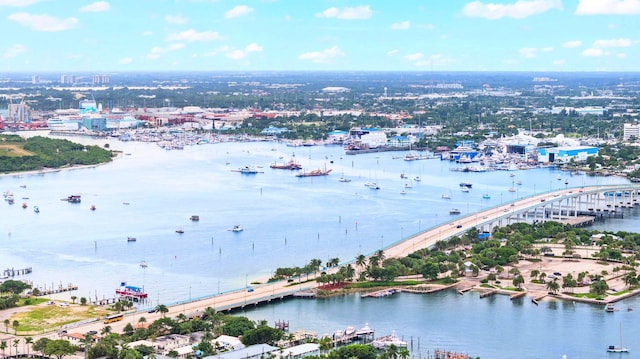 3100 N Ocean Dr Unit H-1708, Singer Island, FL 33404 - view of urban area with a notable bridge and a large body of water
