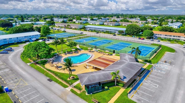 20 Somerset Unit A, West Palm Beach, FL 33417 - bird's eye view of a pool