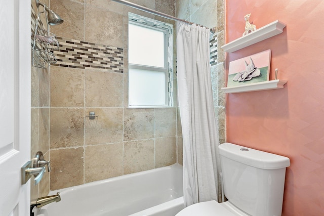 7815 Fairway Ln, West Palm Beach, FL 33412 - bathroom with shower / tub combo with curtain and toilet