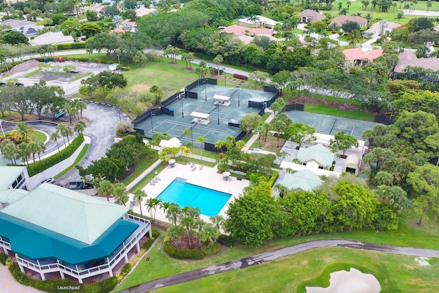 7815 Fairway Ln, West Palm Beach, FL 33412 - aerial perspective of suburban area with a pool area