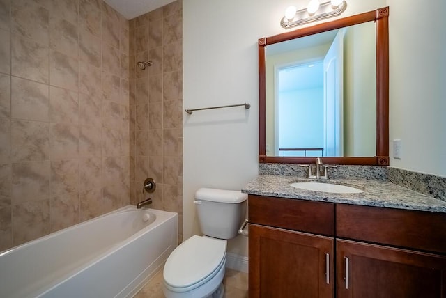 8328 Cocoplum Sound Ln, West Palm Beach, FL 33411 - full bathroom with vanity, toilet, and bathing tub / shower combination
