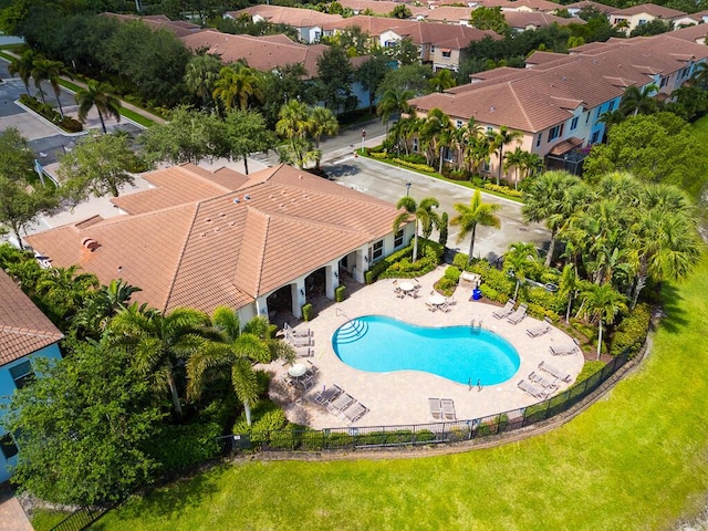 8328 Cocoplum Sound Ln, West Palm Beach, FL 33411 - aerial view of residential area with a pool area