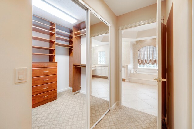 7535 Tarpon Cove Cir, Lake Worth, FL 33467 - spacious closet with carpet flooring and tile patterned floors