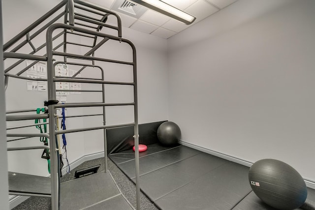 7535 Tarpon Cove Cir, Lake Worth, FL 33467 - workout area featuring baseboards