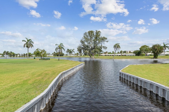 1803 SW 5th Ave, Boynton Beach, FL 33426 - dock featuring a water view and a lawn