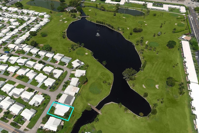 1803 SW 5th Ave, Boynton Beach, FL 33426 - aerial view of property's location featuring a large body of water, property boundaries highlighted, nearby suburban area, and a local golf course