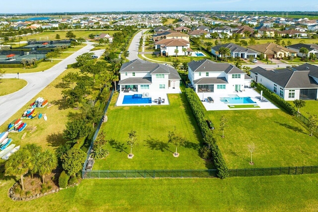 983 Hookline Cir, The Acreage, FL 33470 - aerial perspective of suburban area with a pool