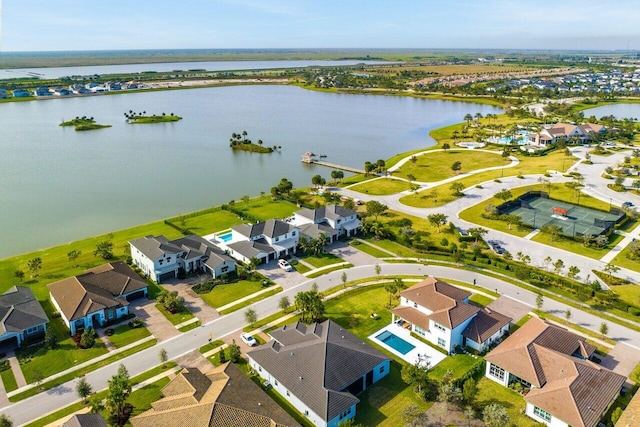 983 Hookline Cir, The Acreage, FL 33470 - aerial view of residential area featuring a nearby body of water