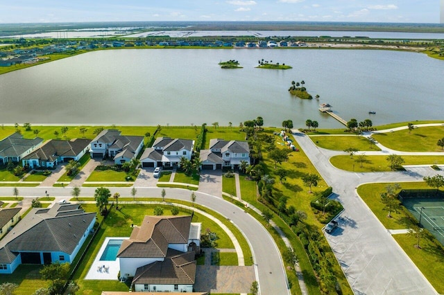 983 Hookline Cir, The Acreage, FL 33470 - aerial view of residential area featuring a large body of water
